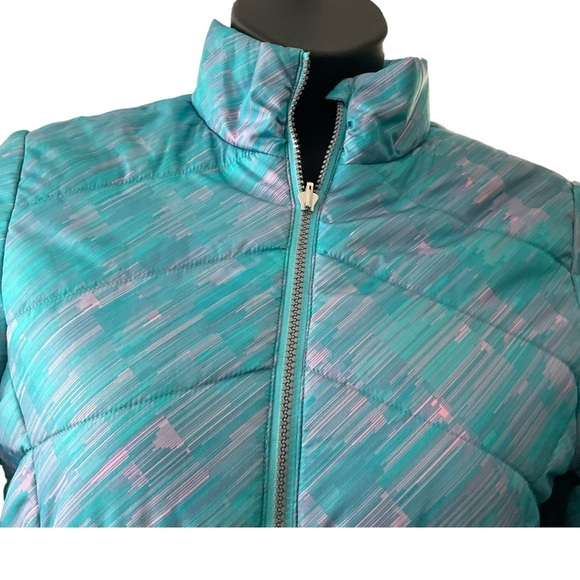 ZeroXPosur Quilted Blue Pink Puffer Jacket, Tek Gear Long Sleeve‎ Warm Zip SZ 16 - Picture 5 of 10